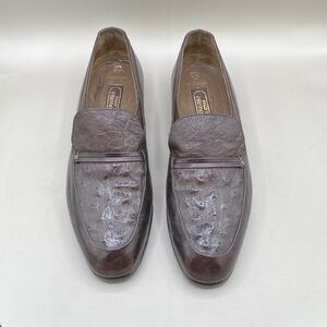 Bally Rich Brown Leather Slip-On Loafers (lot 421)